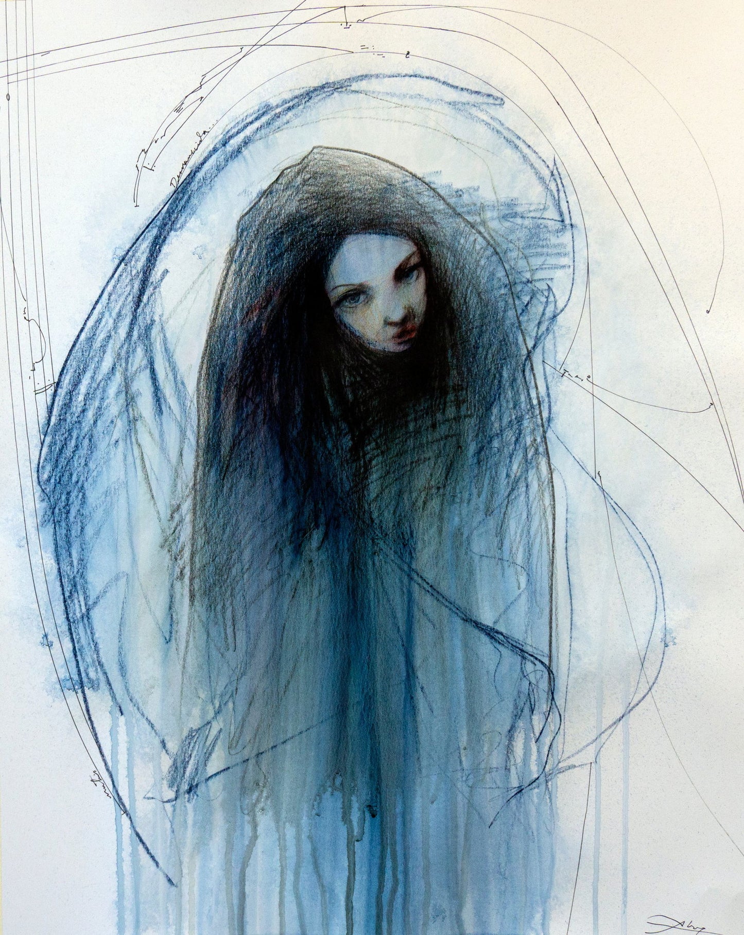 Desvanecimiento (Drawing) No.9 - Abisay Puentes Art