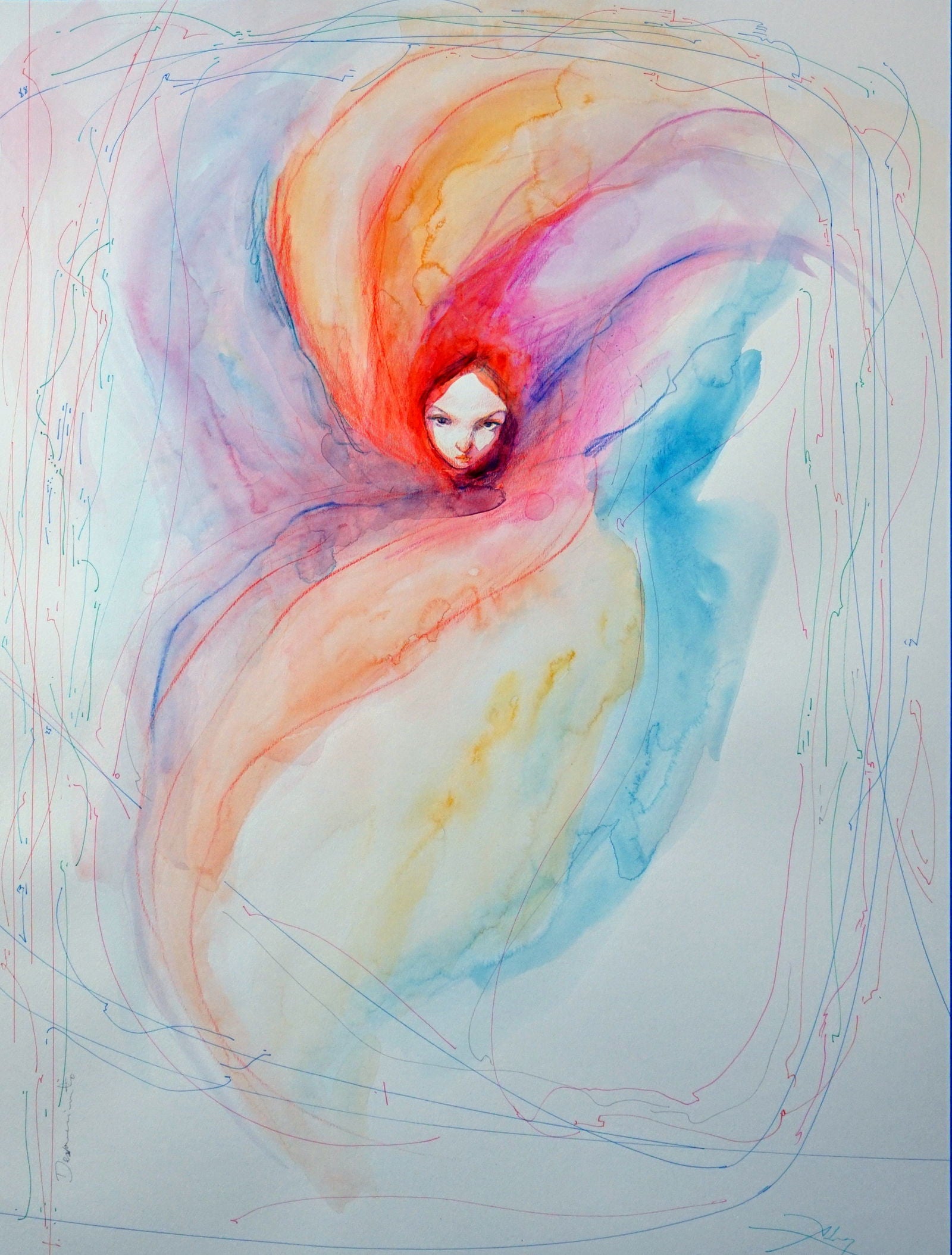 Eva No.5 (Watercolor) - Abisay Puentes Art